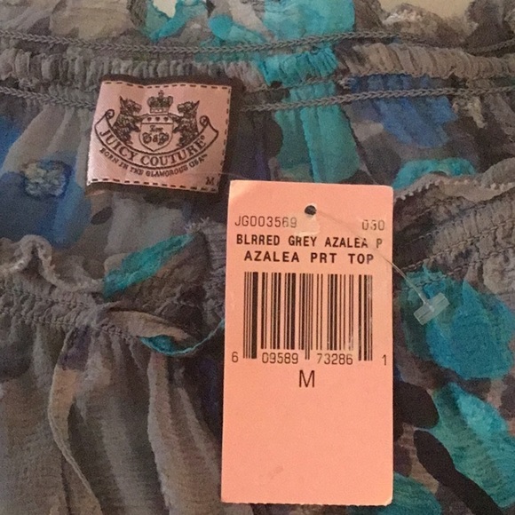 JUICY COUTURE CHIFFON PEASANT TOP - Picture 3 of 5